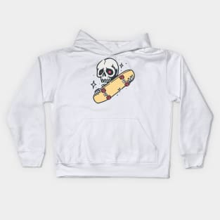 Skull Love Skateboard Kids Hoodie